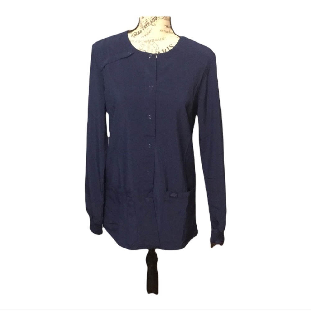 Dickies EDS Essentials Snap Front Warm-up Scrub Jacket Small